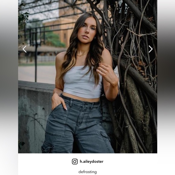 AMERICAN EAGLE Dreamy Drape Stretchy Cargo Pants Size 2 Short - Picture 9 of 12